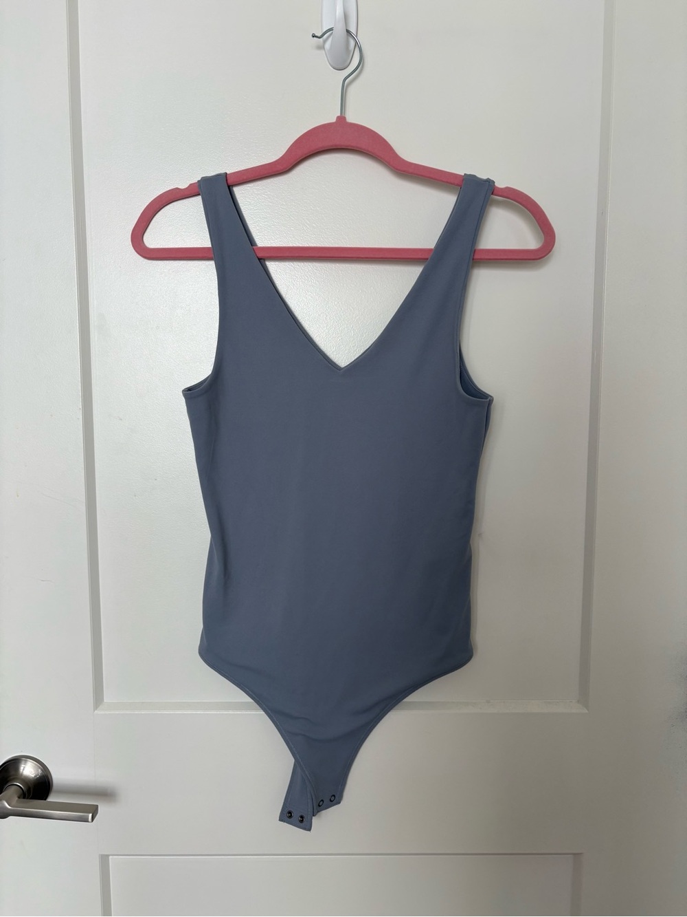 Abercrombie womens Sleeveless One-Piece Bodysuit in Slate Blue